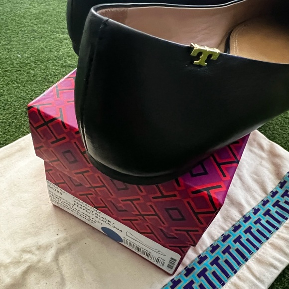 Tory Burch Black Leather Flats - Picture 13 of 14
